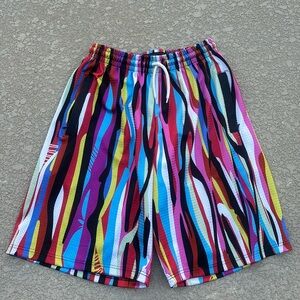 Mens Basketball Shorts Almanac Brand Multicolor Colorful Size Large
